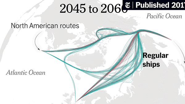 As Arctic Ice Vanishes, New Shipping Routes Open